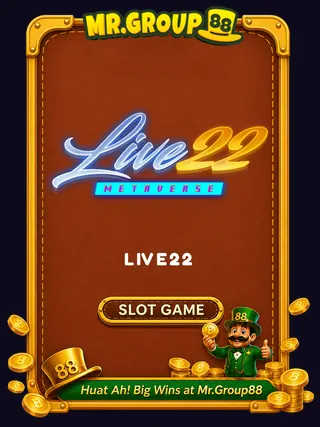Live22 game provider card at MrGroup88 - mrgroup88my.io